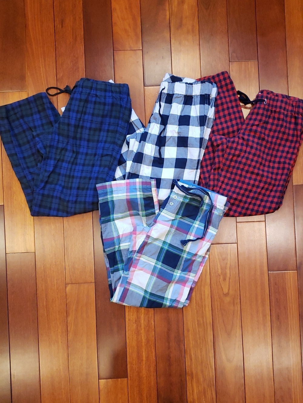 4 pairs of Plaid Cotton Lounge Pajama Pants. Women's Size XXS and XS